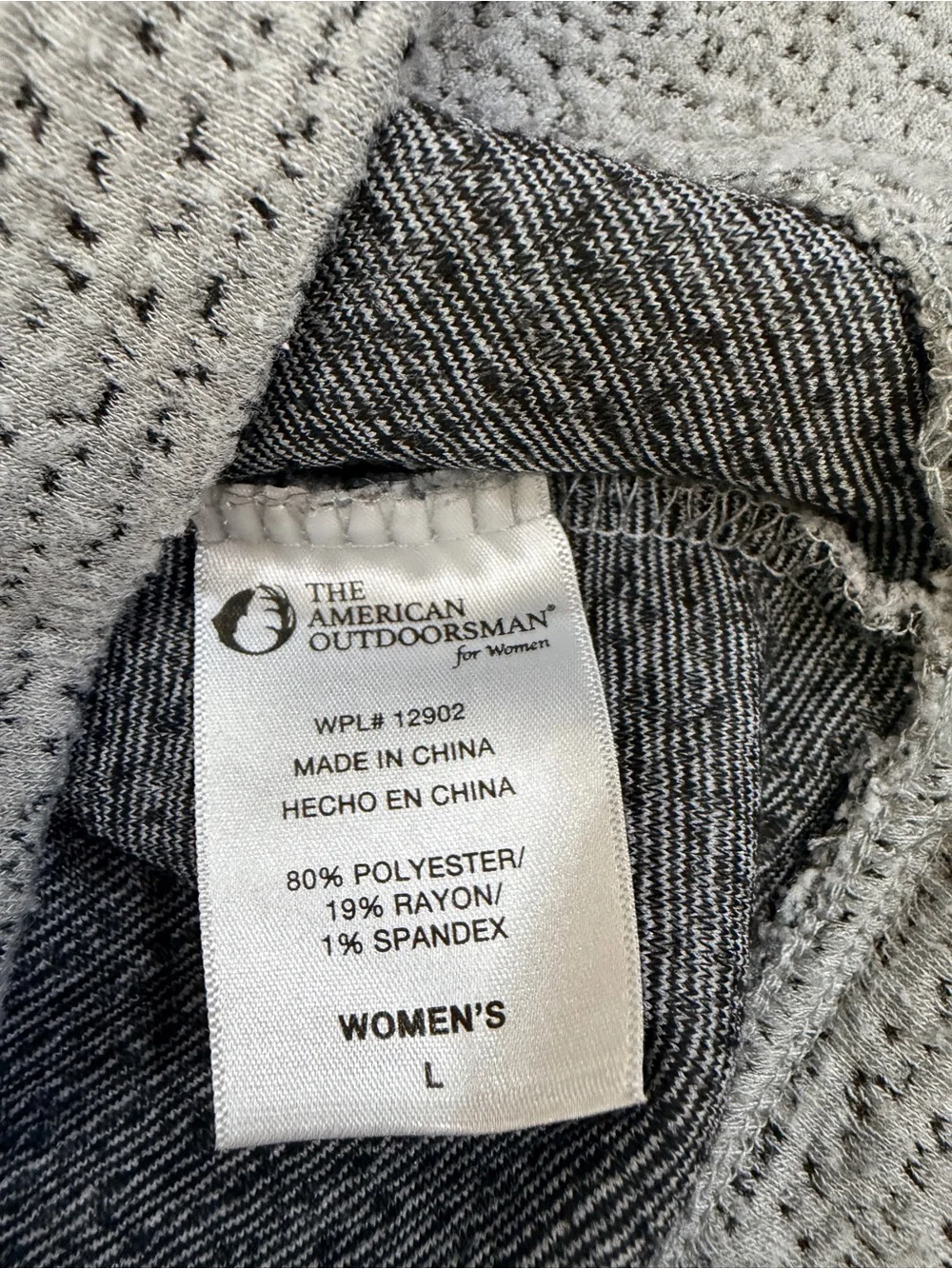 The American Outdoorsman Gray Jacquard Mock Neck Pullover Sweater Size L